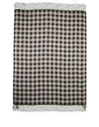 Dolce & Gabbana Black White Napoli Modal Check Shawl Scarf
