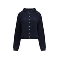 Khaite Blue Cashmere Cardigan