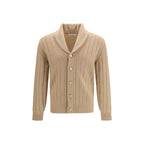 Brunello Cucinelli Beige Cashmere Cardigan