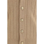 Brunello Cucinelli Beige Cashmere Cardigan