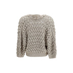 Brunello Cucinelli Beige Silk Cardigan