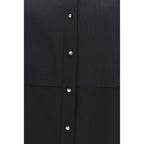 Sara Roka Black Cotton Dress Shirt
