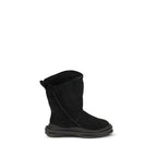 UGG Black Suede Leather Flat Boots