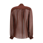 Lardini Brown Viscose Blouse