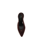 Prada Bordeaux Calf Leather Bos Taurus High Heel Pumps
