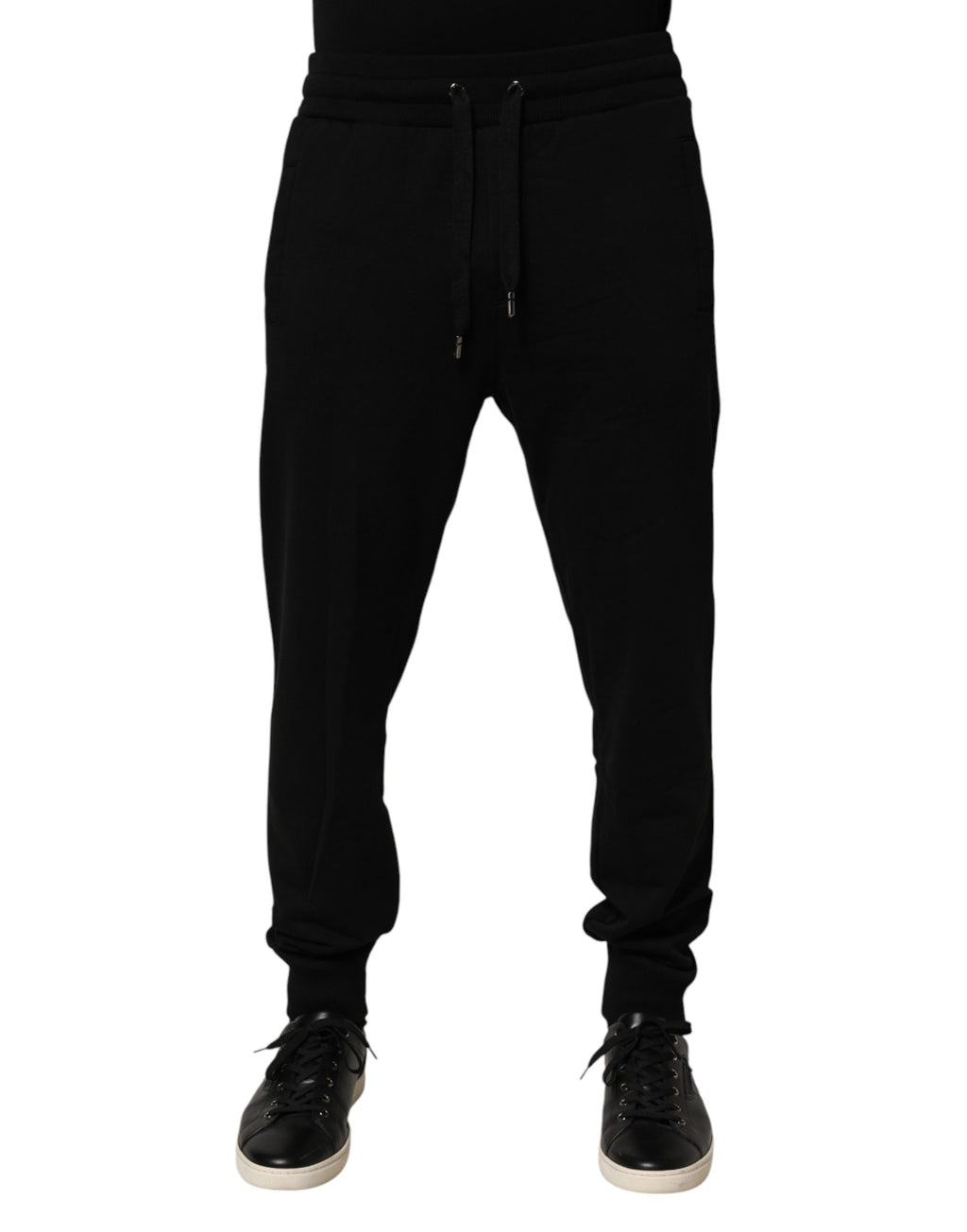 Dolce & Gabbana Black Cotton Jogger Men Sweatpants Pants - Eljoys Fashion 