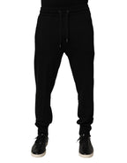 Dolce & Gabbana Black Cotton Jogger Men Sweatpants Pants - Eljoys Fashion 