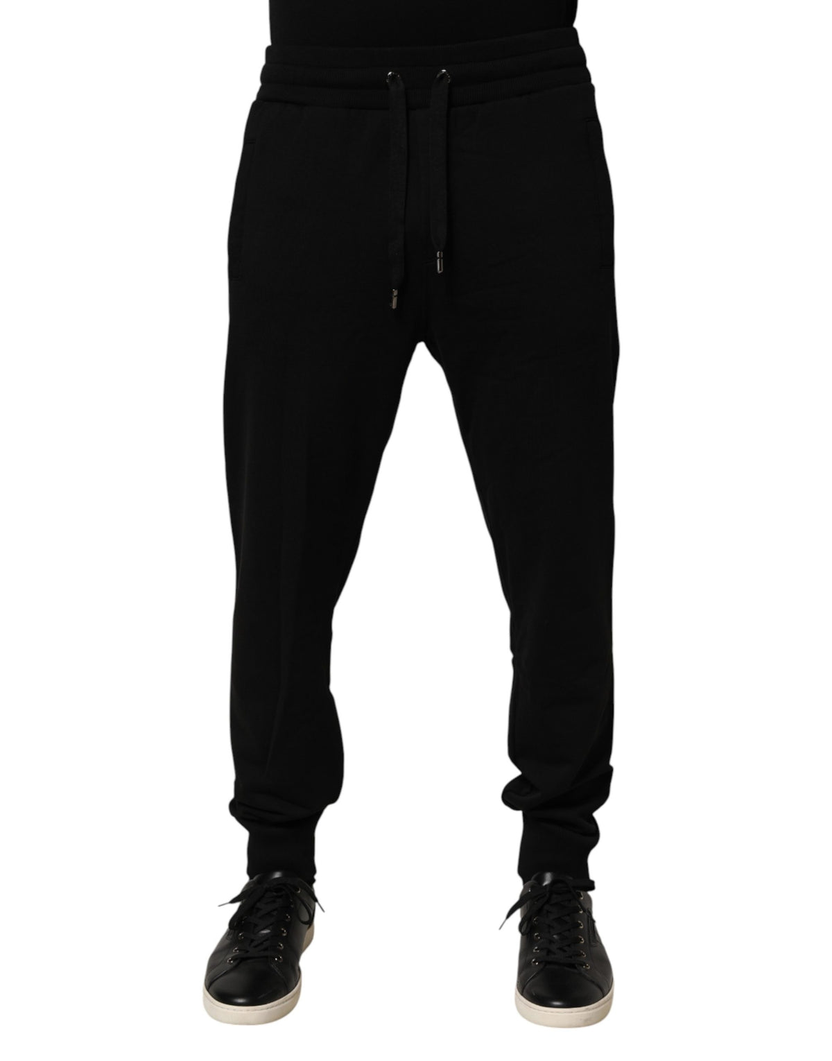 Dolce & Gabbana Black Cotton Jogger Men Sweatpants Pants - Eljoys Fashion 