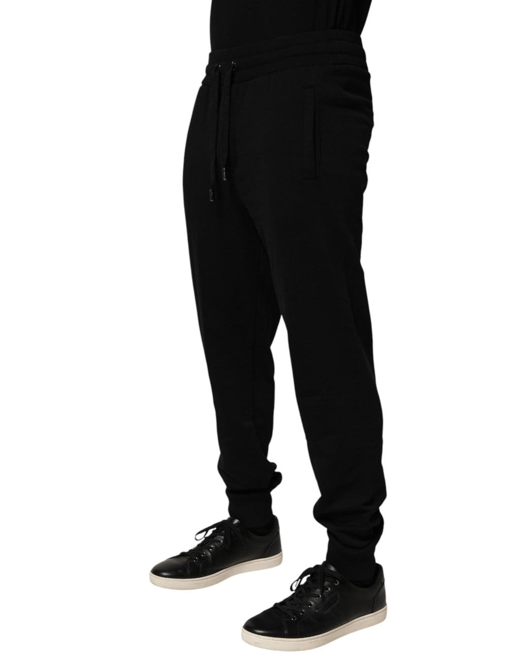 Dolce & Gabbana Black Cotton Jogger Men Sweatpants Pants - Eljoys Fashion 