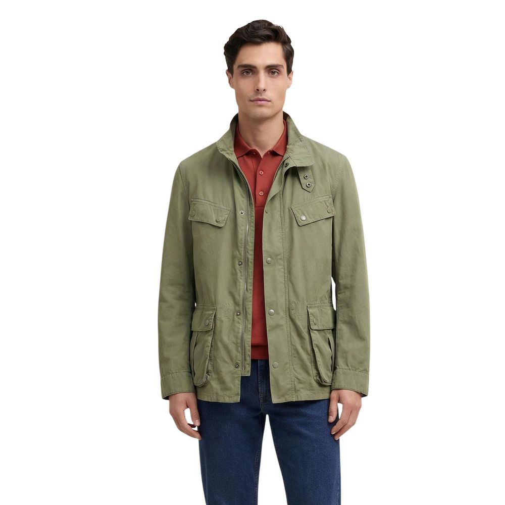 Barbour Green Cotton Full-Length Jacket
