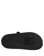 Dolce & Gabbana Black DG Logo Sandals Flats Slippers Shoes