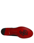 Dolce & Gabbana Maroon Calfskin Leather Derby Men Dress Shoes - Eljoys Fashion 