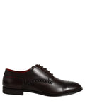 Dolce & Gabbana Maroon Calfskin Leather Derby Men Dress Shoes - Eljoys Fashion 