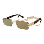 Dsquared² Gold Metal Sunglasses - Eljoys Fashion 