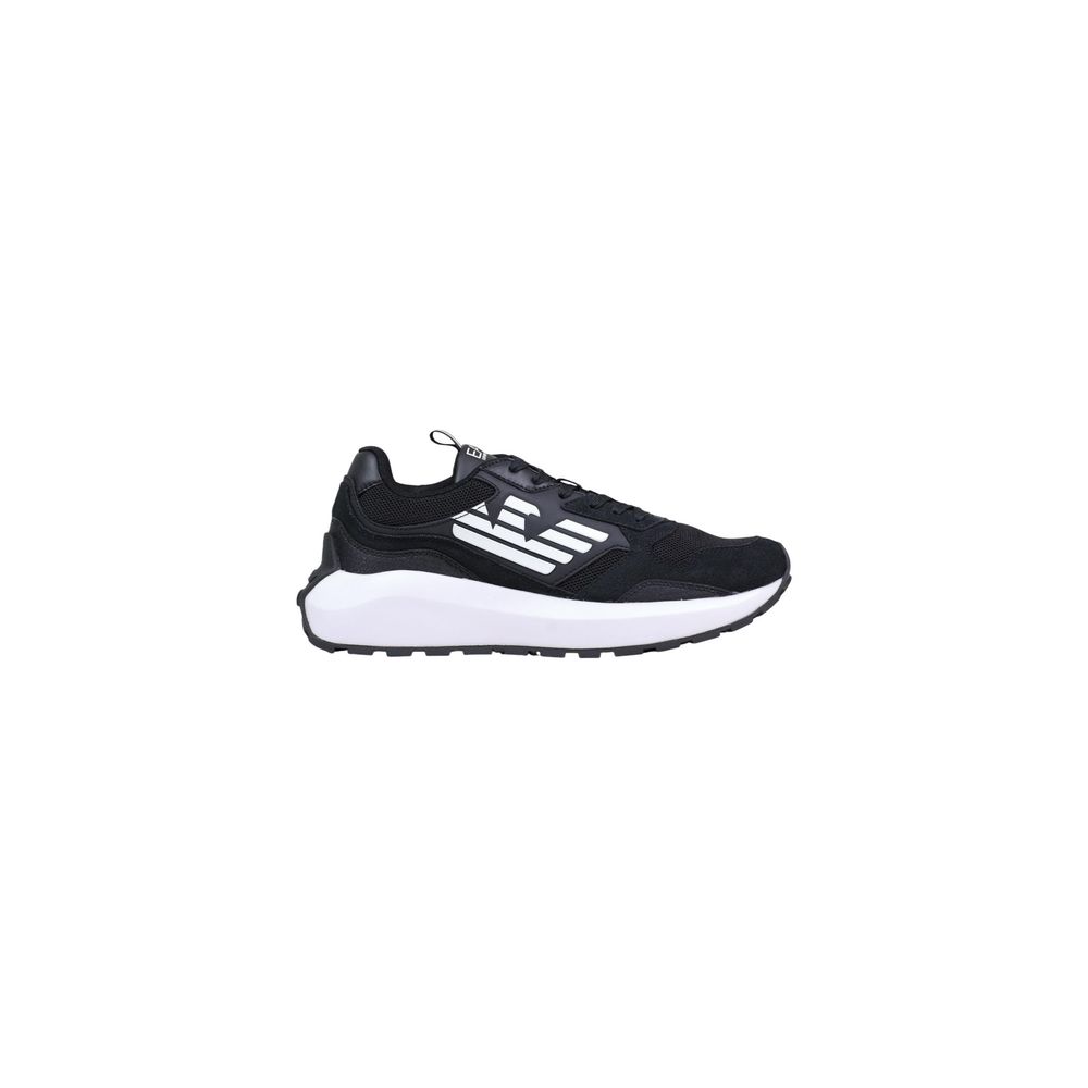 EA7 Emporio Armani Black And White Polyethylene Athletic Sneakers - Eljoys Fashion 