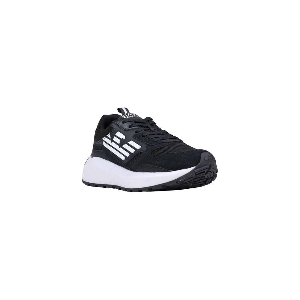 EA7 Emporio Armani Black And White Polyethylene Athletic Sneakers - Eljoys Fashion 