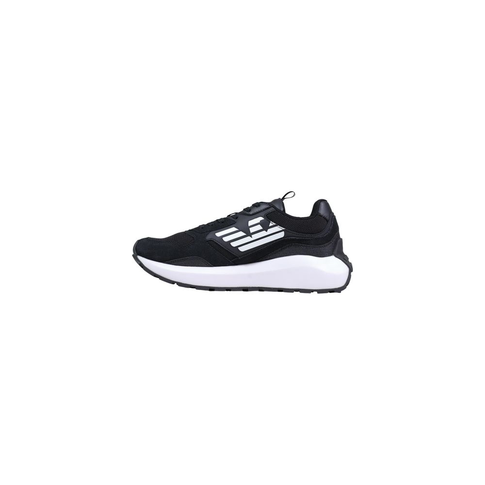 EA7 Emporio Armani Black And White Polyethylene Athletic Sneakers - Eljoys Fashion 