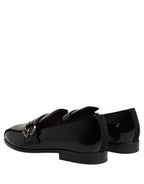 Dolce & Gabbana Black Patent Leather Men Loafers Shoes