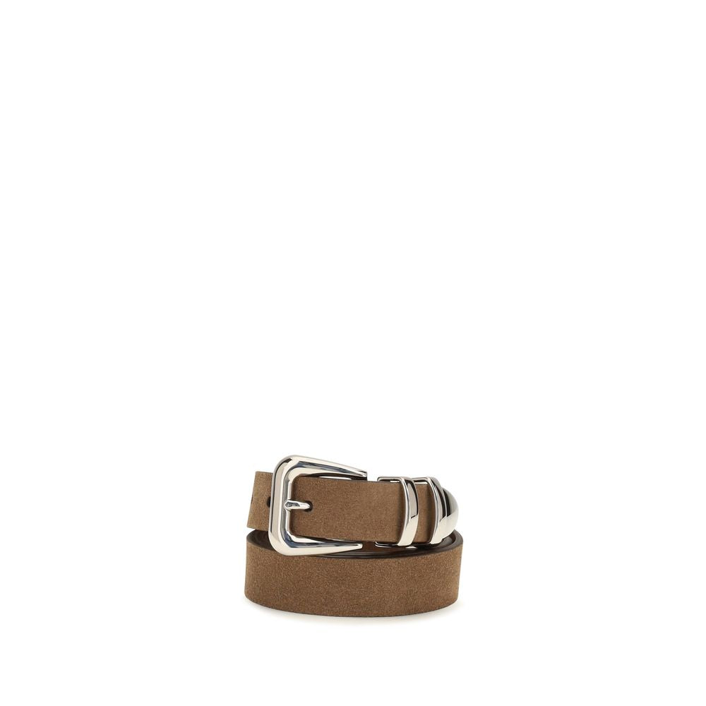 Brunello Cucinelli Brown Calf Leather Bos Taurus Regular Belt - Eljoys Fashion 