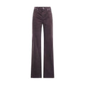 7FOR Brown Cotton Casual Pants
