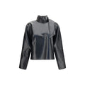 Agolde Black Recycled Leather Shirt