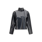 Agolde Black Recycled Leather Shirt