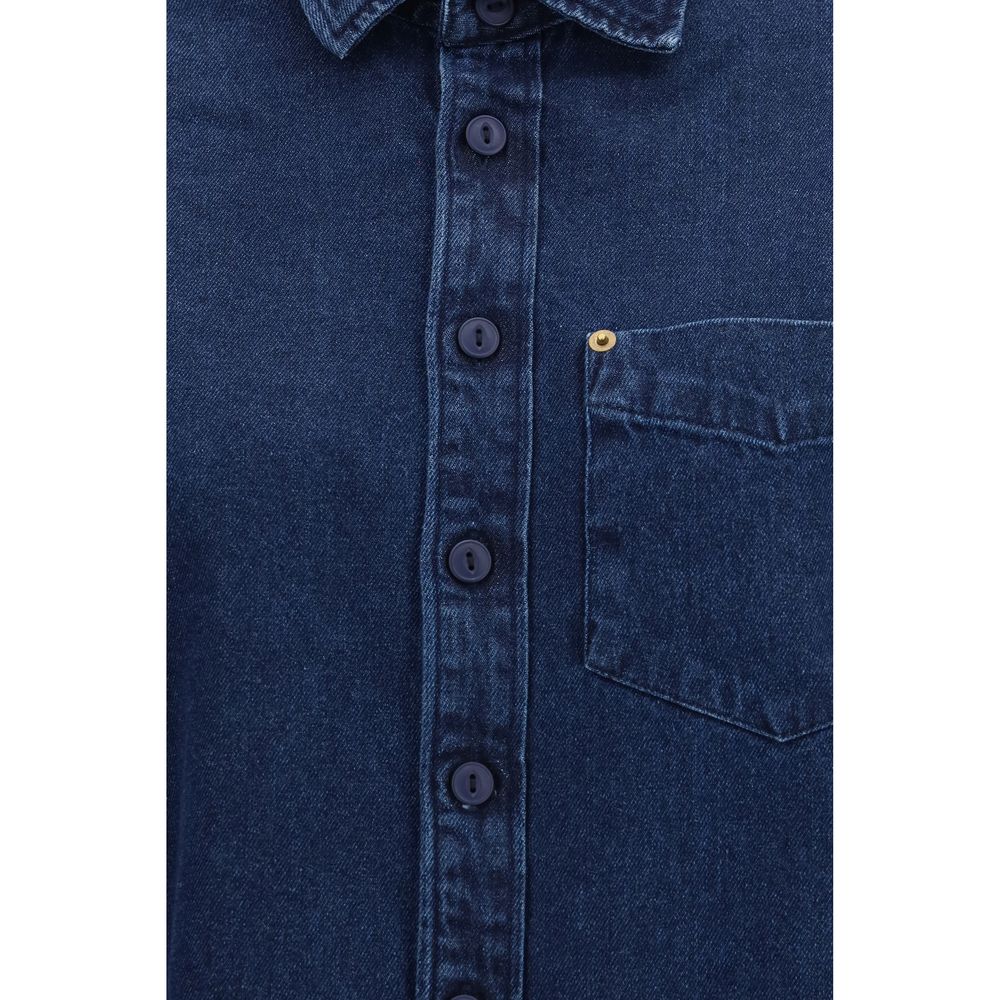 Deperlu Blue Denim Shirt - Eljoys Fashion 