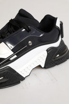 Dolce & Gabbana White Black Logo Airmaster Men Sneakers Shoes - Eljoys Fashion 