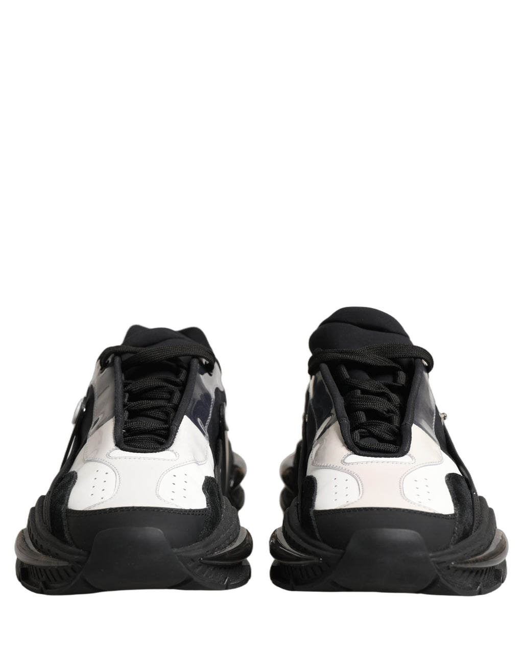 Dolce & Gabbana White Black Logo Airmaster Men Sneakers Shoes - Eljoys Fashion 