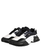 Dolce & Gabbana White Black Logo Airmaster Men Sneakers Shoes - Eljoys Fashion 
