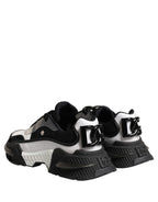 Dolce & Gabbana White Black Logo Airmaster Men Sneakers Shoes - Eljoys Fashion 