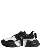 Dolce & Gabbana White Black Logo Airmaster Men Sneakers Shoes - Eljoys Fashion 