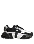 Dolce & Gabbana White Black Logo Airmaster Men Sneakers Shoes - Eljoys Fashion 