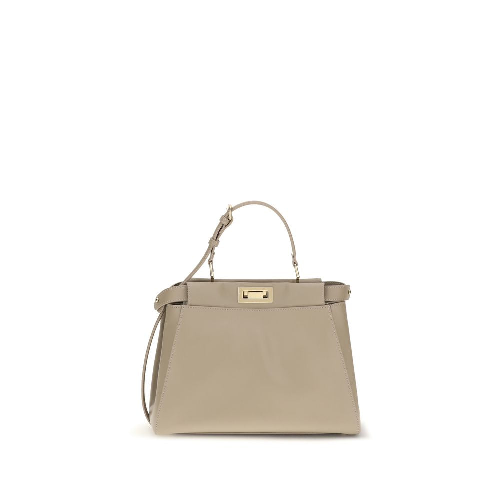 Fendi Beige Calf Leather Bos Taurus Shoulder Bag - Eljoys Fashion 