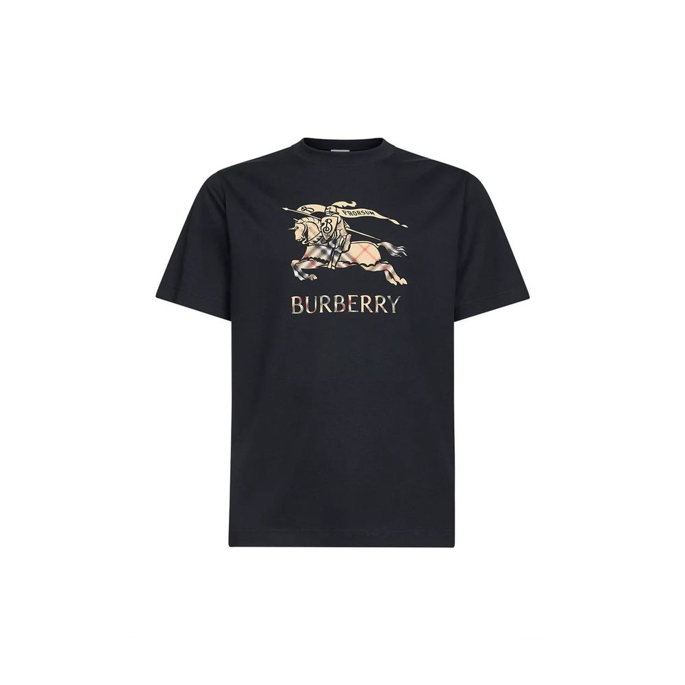 Burberry Black Cotton T-Shirt - Eljoys Fashion 