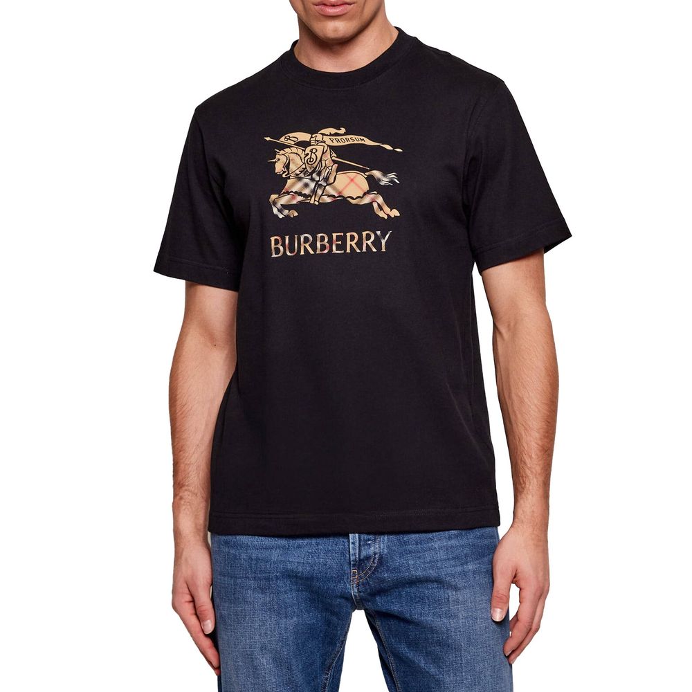 Burberry Black Cotton T-Shirt - Eljoys Fashion 