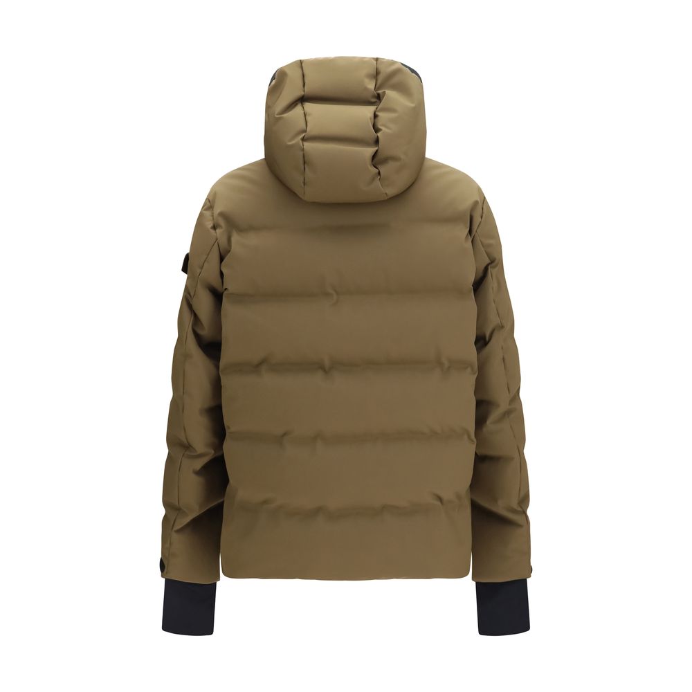 Moncler Grenoble Brown Goose Down Full-Length Jacket - Eljoys Fashion 