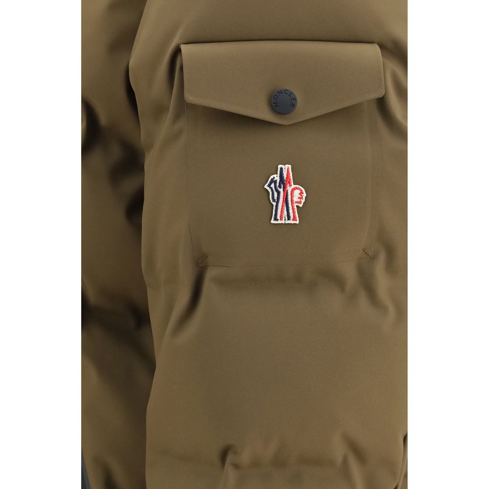 Moncler Grenoble Brown Goose Down Full-Length Jacket - Eljoys Fashion 