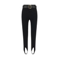 Self-Portrait Black Viscose Athletic Pants