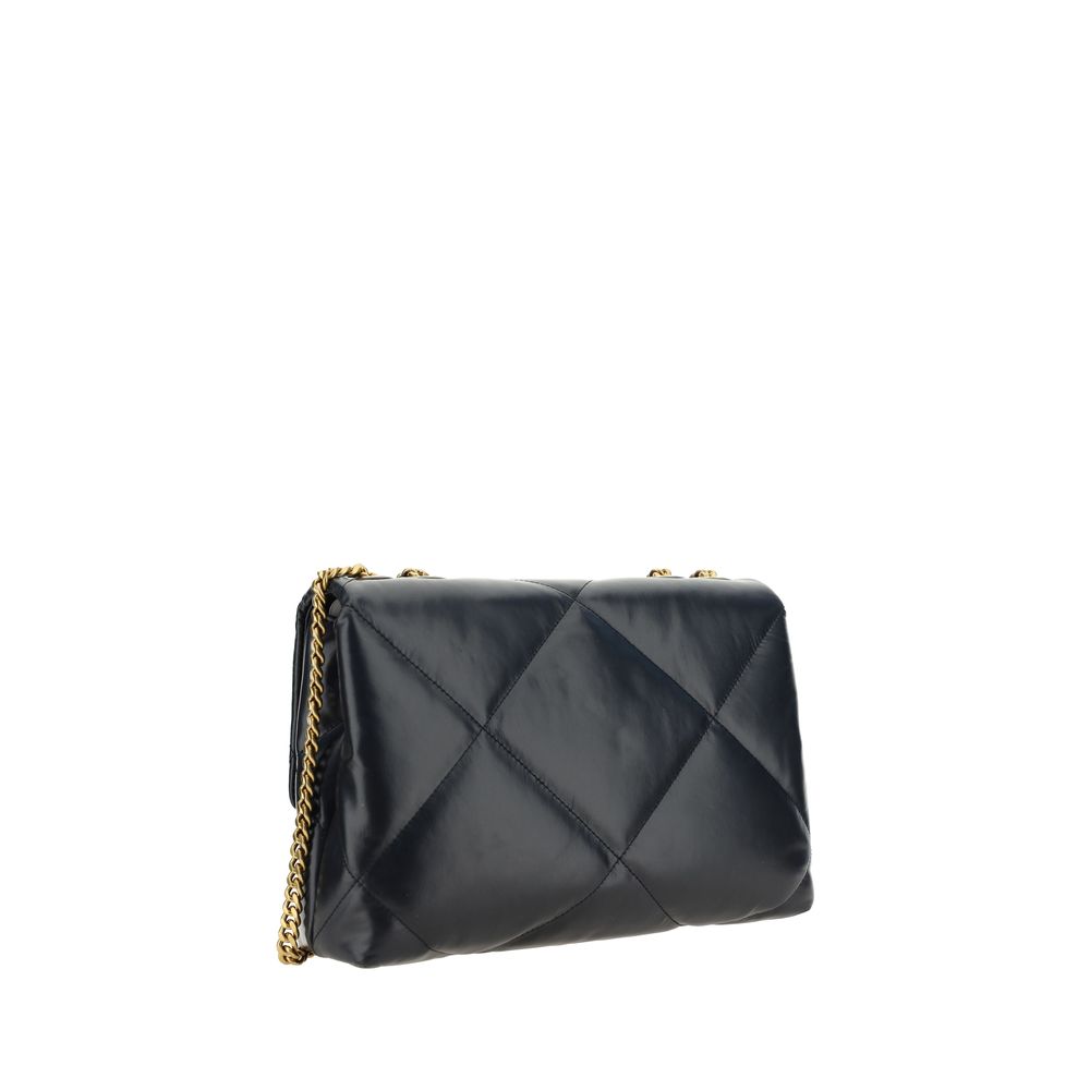 Tory Burch Black Lamb Ovis Aries Shoulder Bag - Eljoys Fashion 