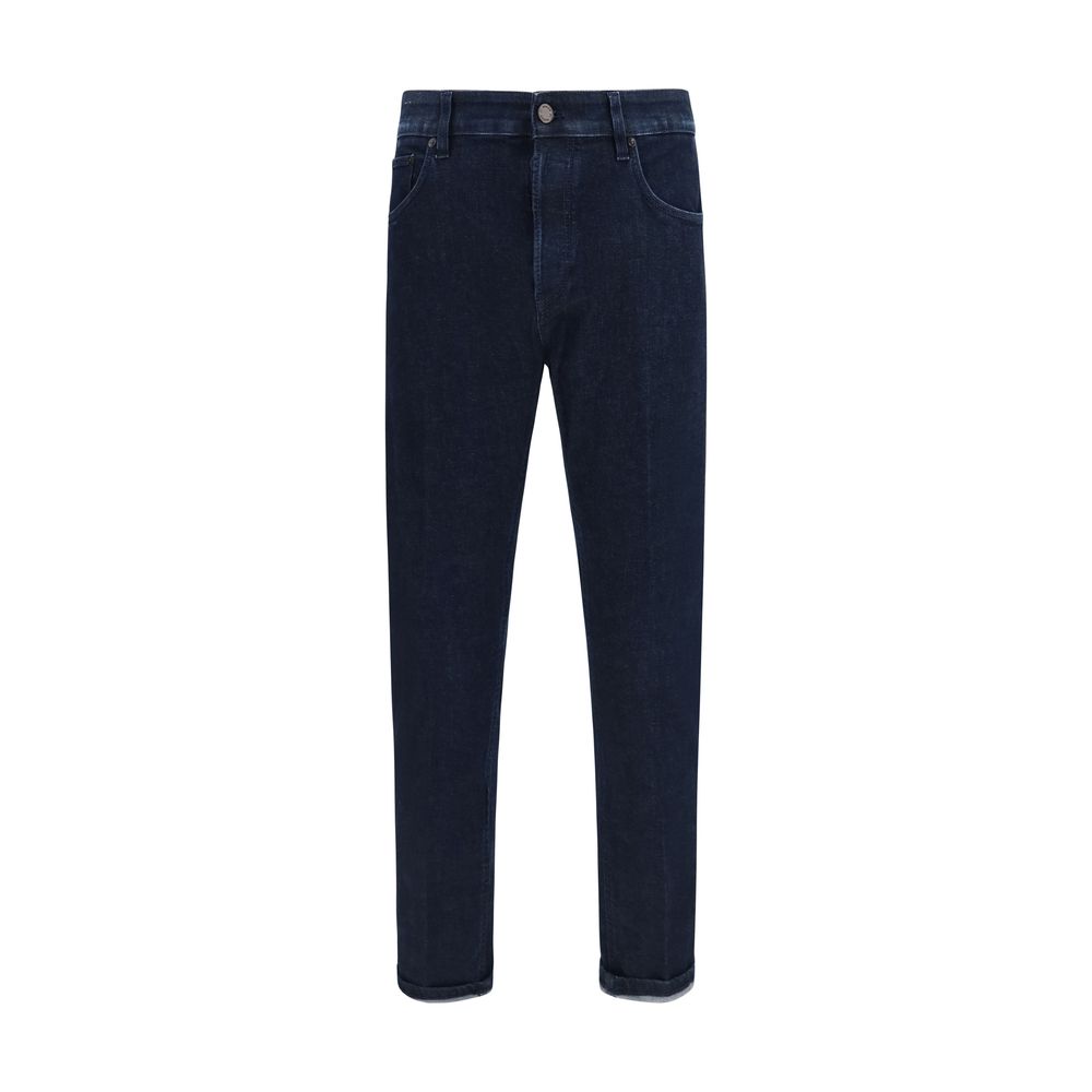 PT Torino Blue Cotton Tapered Jeans - Eljoys Fashion 
