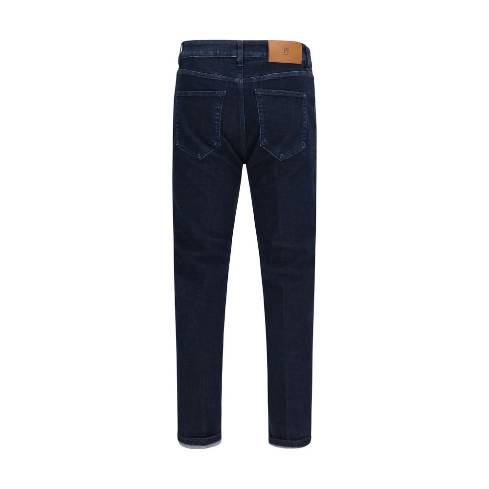 PT Torino Blue Cotton Tapered Jeans - Eljoys Fashion 