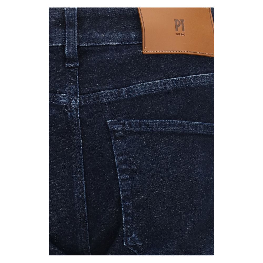 PT Torino Blue Cotton Tapered Jeans - Eljoys Fashion 
