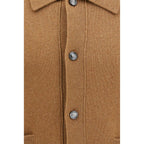 Ami Paris Brown Wool Oves Aries Cardigan - Eljoys Fashion 
