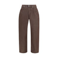 Jacquemus Brown Polyester Straight-Leg Jeans - Eljoys Fashion 