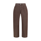 Jacquemus Brown Polyester Straight-Leg Jeans - Eljoys Fashion 