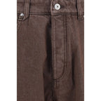 Jacquemus Brown Polyester Straight-Leg Jeans - Eljoys Fashion 