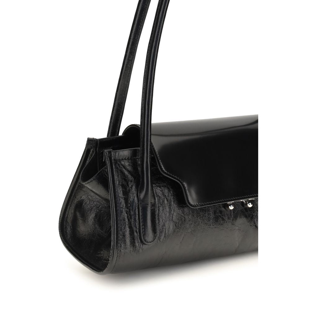 Marni Black Calf Leather Bos Taurus Shoulder Bag - Eljoys Fashion 