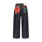 PDF Channel Blue Cotton Relaxed Fit Jeans - Eljoys Fashion 
