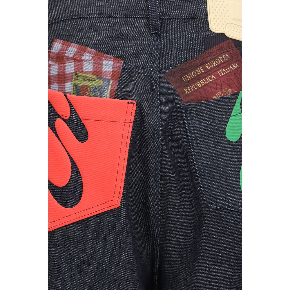 PDF Channel Blue Cotton Relaxed Fit Jeans - Eljoys Fashion 